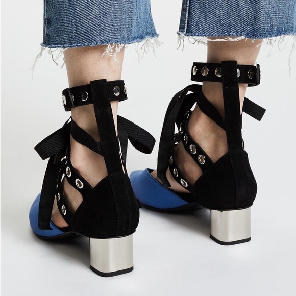 Blue Satin Self Pory - Picture 9 of 9